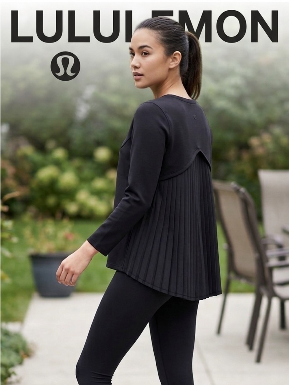 Lululemon Chic Black Long Sleeve Women's Top gym-wear outing-wear - Picture 1 of 9